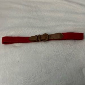 Red belt genuine leather size L